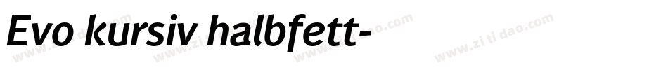 Evo kursiv halbfett字体转换